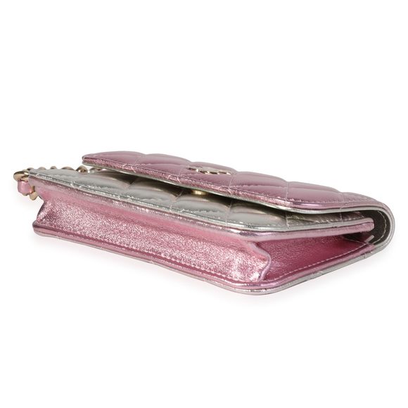 Chanel Iridescent Quilted Lambskin Coco Punk Flap Clutch with Chain - Picture 7 of 8